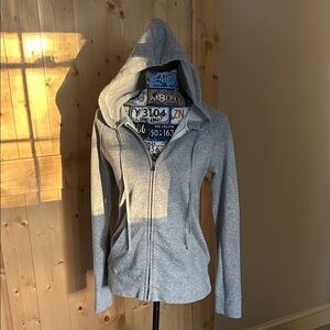 J. Crew Heather Gray Zip-Up Hoodie